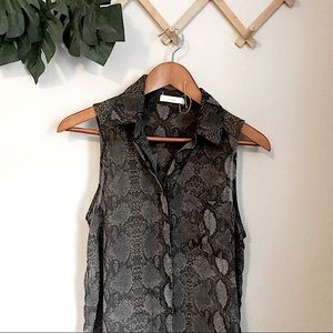 Lush brand Sheer Snakeskin Vest